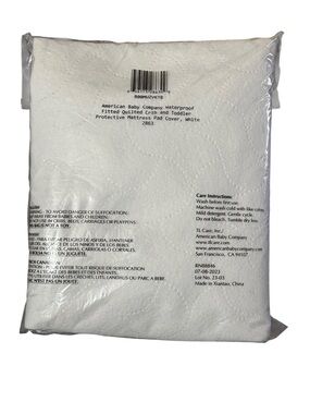 American Baby Co. Waterproof Fitted Crib ProtectiveMattress Pad Cover White 2863